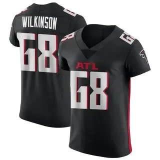 Elite Elijah Wilkinson Men's Atlanta Falcons Alternate Jersey - Black