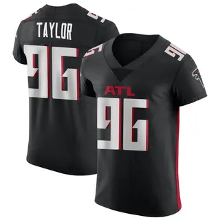 Elite Vincent Taylor Men's Atlanta Falcons Alternate Jersey - Black