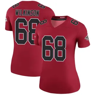 Legend Elijah Wilkinson Women's Atlanta Falcons Color Rush Jersey - Red