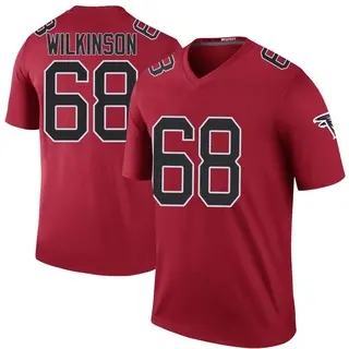 Legend Elijah Wilkinson Youth Atlanta Falcons Color Rush Jersey - Red