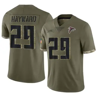 Limited Casey Hayward Youth Atlanta Falcons 2022 Salute To Service Jersey - Olive