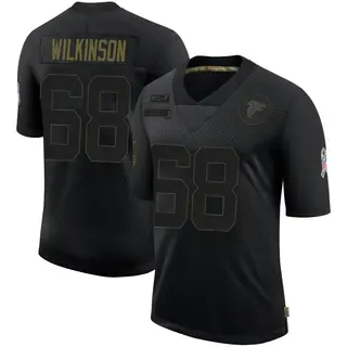 Limited Elijah Wilkinson Men's Atlanta Falcons 2020 Salute To Service Jersey - Black