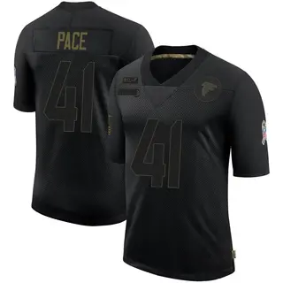 Limited JR Pace Men's Atlanta Falcons 2020 Salute To Service Jersey - Black