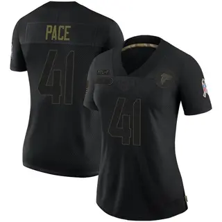 Limited JR Pace Women's Atlanta Falcons 2020 Salute To Service Jersey - Black