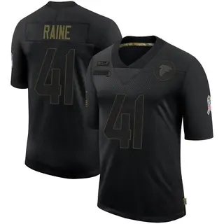 Limited John Raine Youth Atlanta Falcons 2020 Salute To Service Jersey - Black
