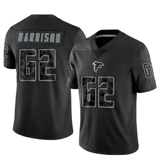 Limited Jonotthan Harrison Men's Atlanta Falcons Reflective Jersey - Black