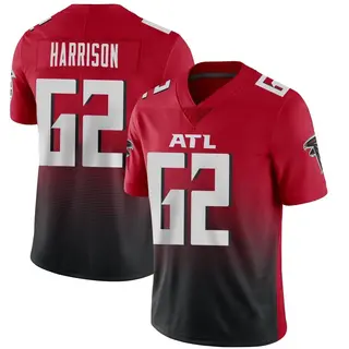 Limited Jonotthan Harrison Men's Atlanta Falcons Vapor 2nd Alternate Jersey - Red