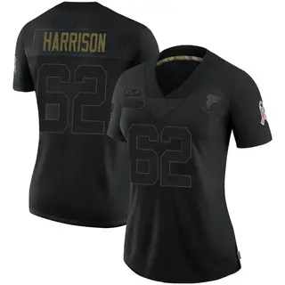 Limited Jonotthan Harrison Women's Atlanta Falcons 2020 Salute To Service Jersey - Black