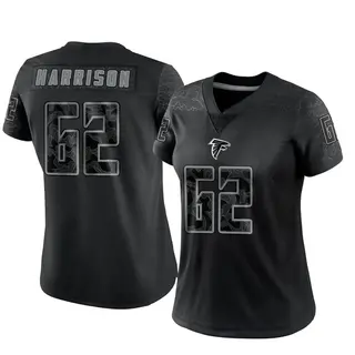 Limited Jonotthan Harrison Women's Atlanta Falcons Reflective Jersey - Black