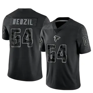 Limited Ryan Neuzil Men's Atlanta Falcons Reflective Jersey - Black