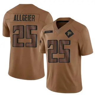 Limited Tyler Allgeier Men's Atlanta Falcons 2023 Salute To Service Jersey - Brown
