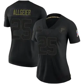 Limited Tyler Allgeier Women's Atlanta Falcons 2020 Salute To Service Jersey - Black