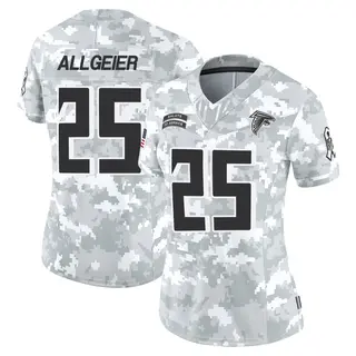 Limited Tyler Allgeier Women's Atlanta Falcons 2024 Salute to Service Jersey - Arctic Camo