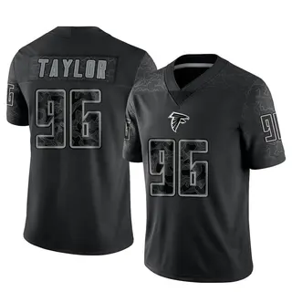 Limited Vincent Taylor Men's Atlanta Falcons Reflective Jersey - Black